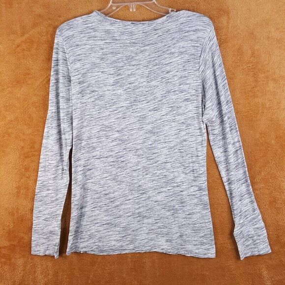 GAP Womens Top Medium Gray Pullover Mineral Wash Stretch Knit Casual Basic - Picture 5 of 6
